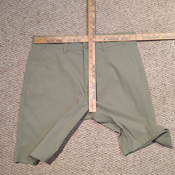 Eddie Bauer Takeoff Chino Shorts Mens 34 Green Classic Fit Stretch Flat Front - Picture 3 of 6